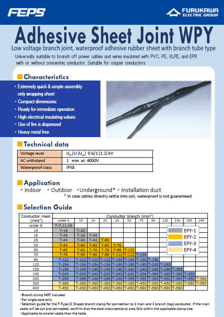 Adhesive Sheet Joint WPY